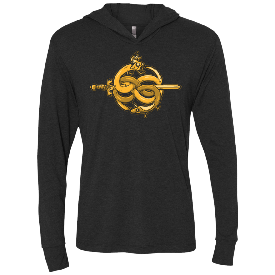 T-Shirts Vintage Black / X-Small Neverending Adventure Triblend Long Sleeve Hoodie Tee