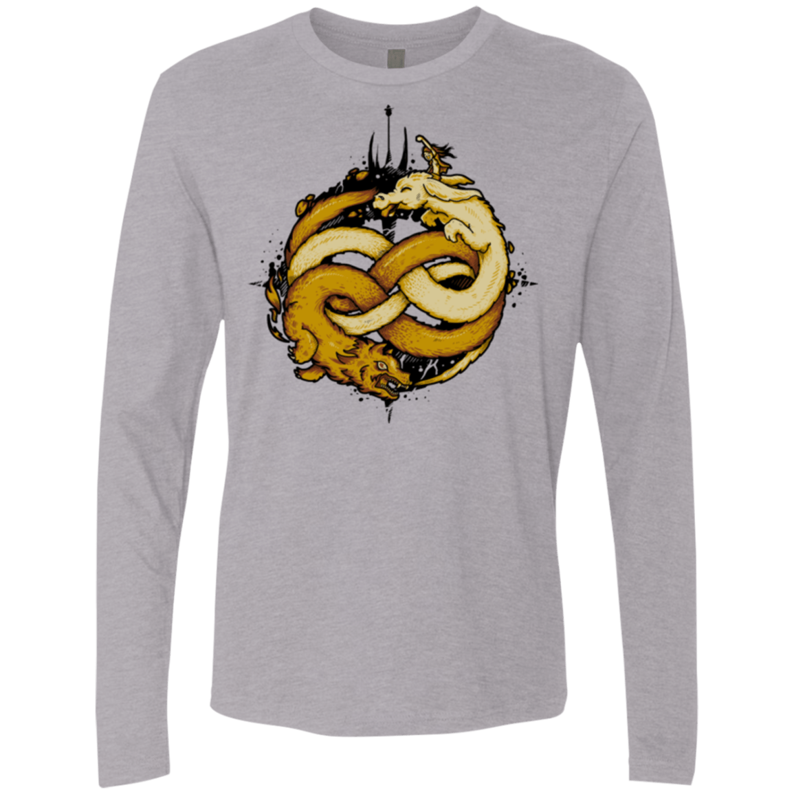 T-Shirts Heather Grey / Small NEVERENDING FIGHT Men's Premium Long Sleeve