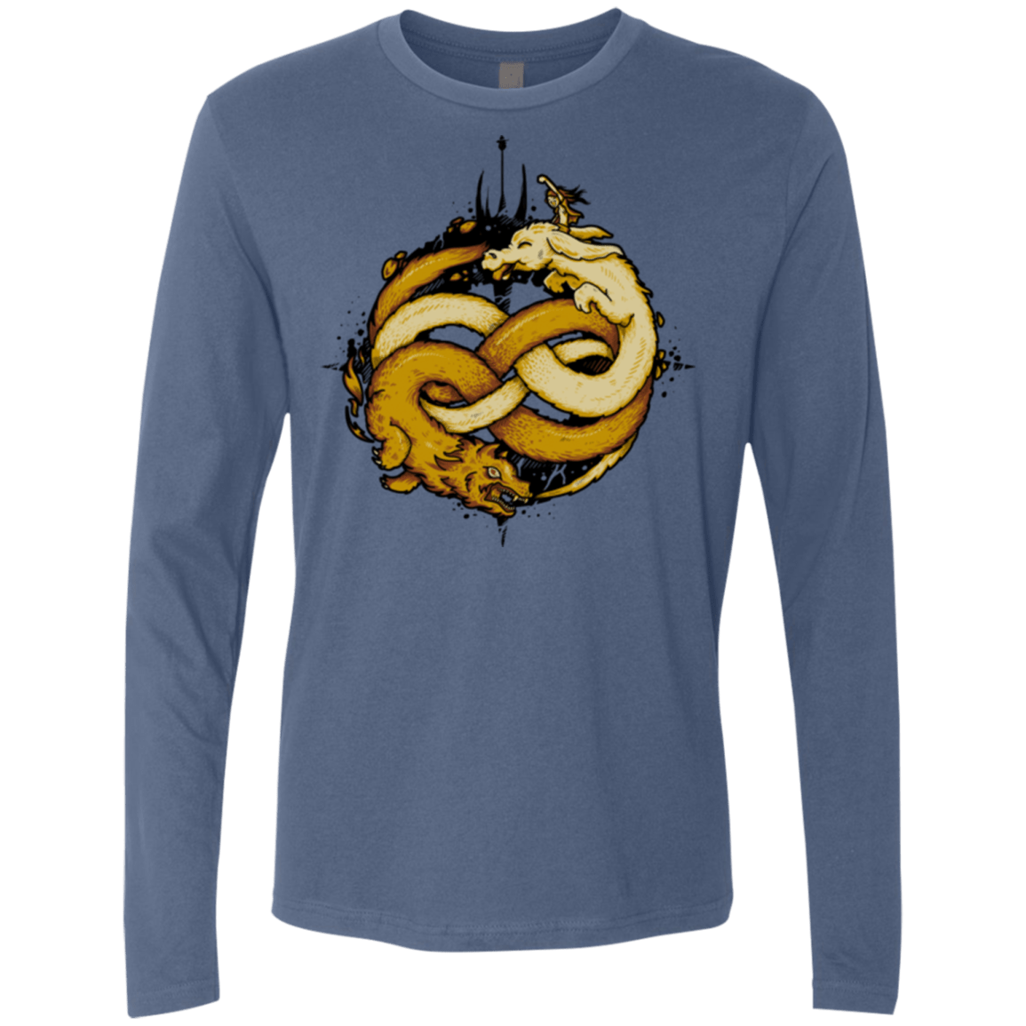 T-Shirts Indigo / Small NEVERENDING FIGHT Men's Premium Long Sleeve