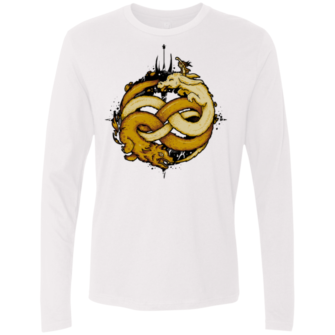 T-Shirts White / Small NEVERENDING FIGHT Men's Premium Long Sleeve