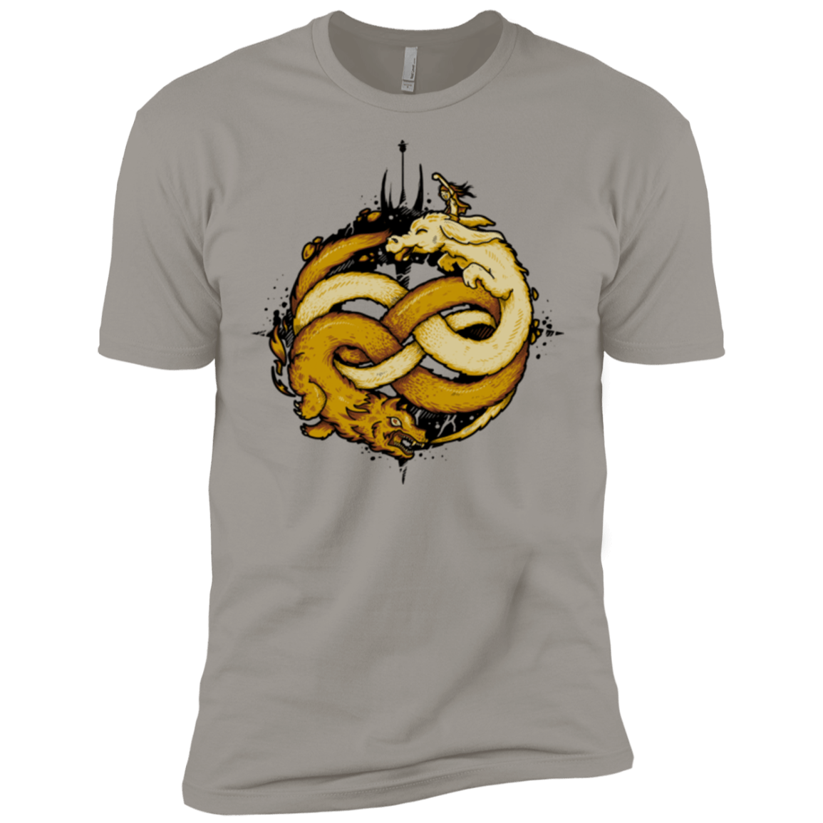 T-Shirts Light Grey / X-Small NEVERENDING FIGHT Men's Premium T-Shirt