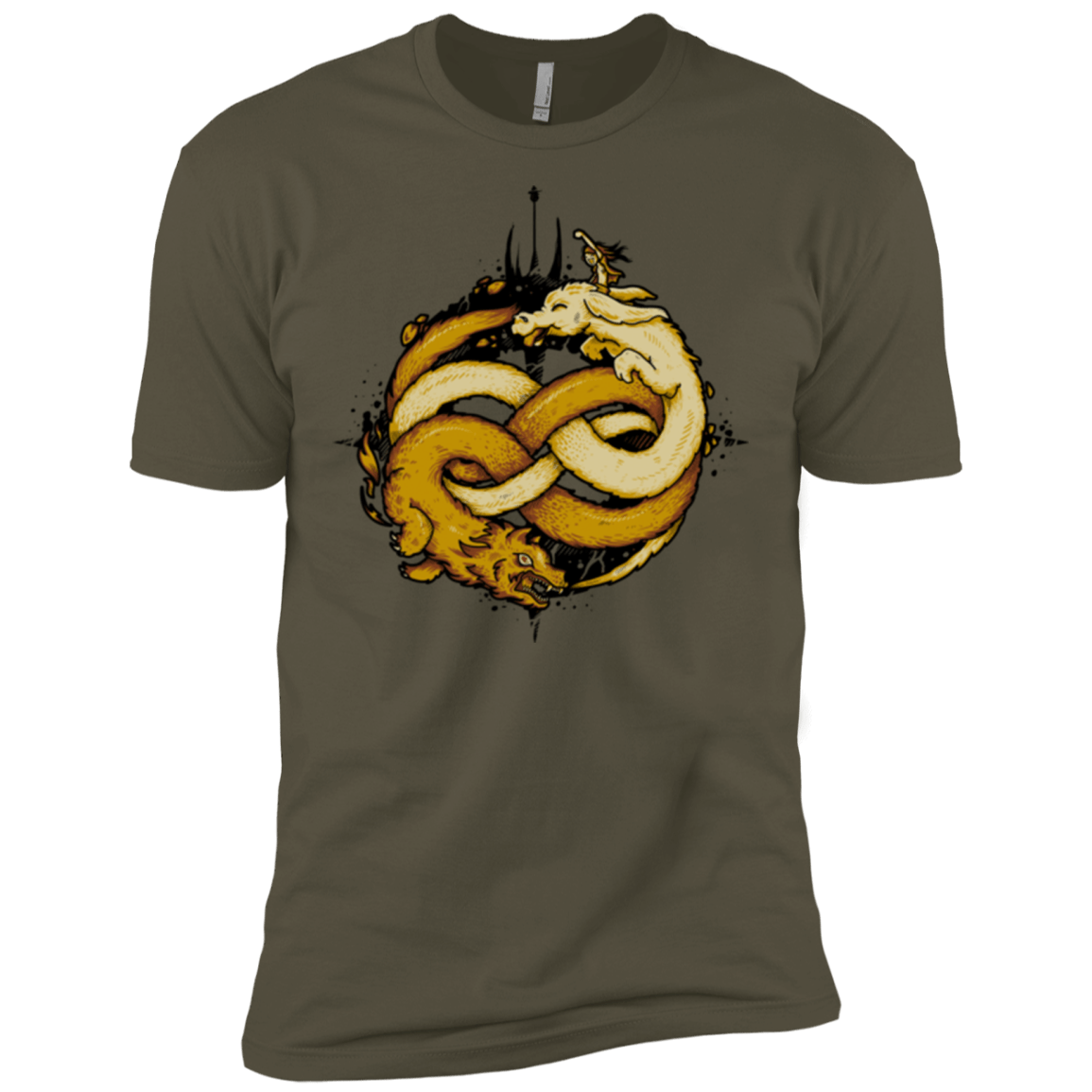 T-Shirts Military Green / X-Small NEVERENDING FIGHT Men's Premium T-Shirt