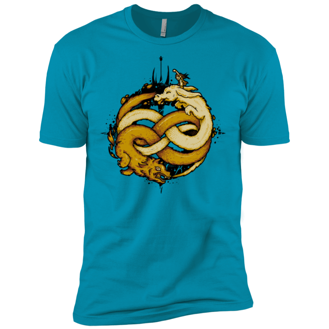 T-Shirts Turquoise / X-Small NEVERENDING FIGHT Men's Premium T-Shirt