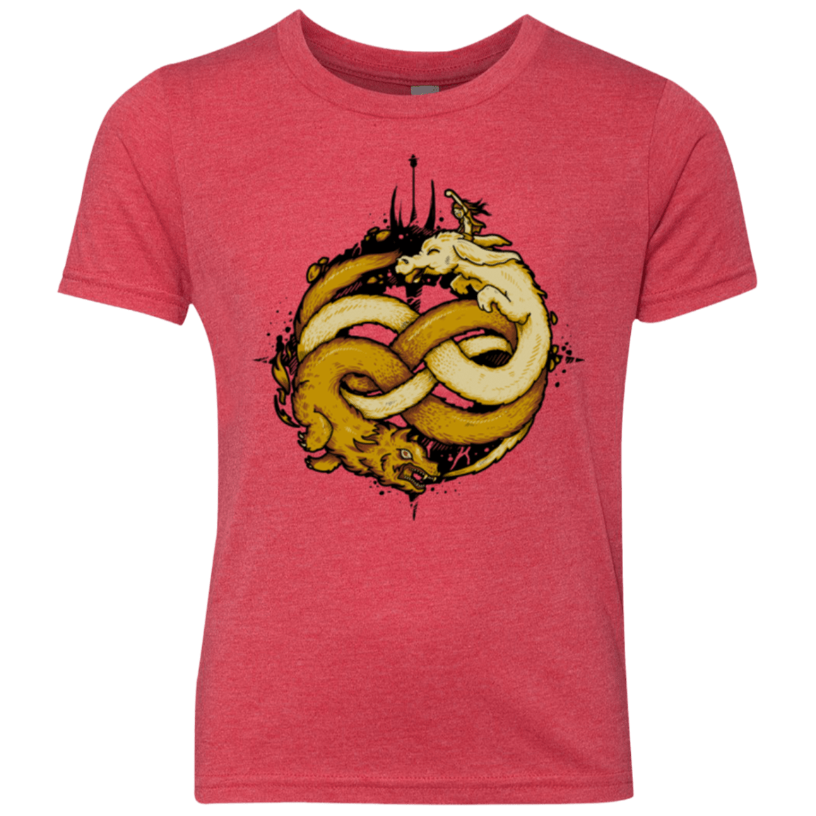 T-Shirts Vintage Red / YXS NEVERENDING FIGHT Youth Triblend T-Shirt