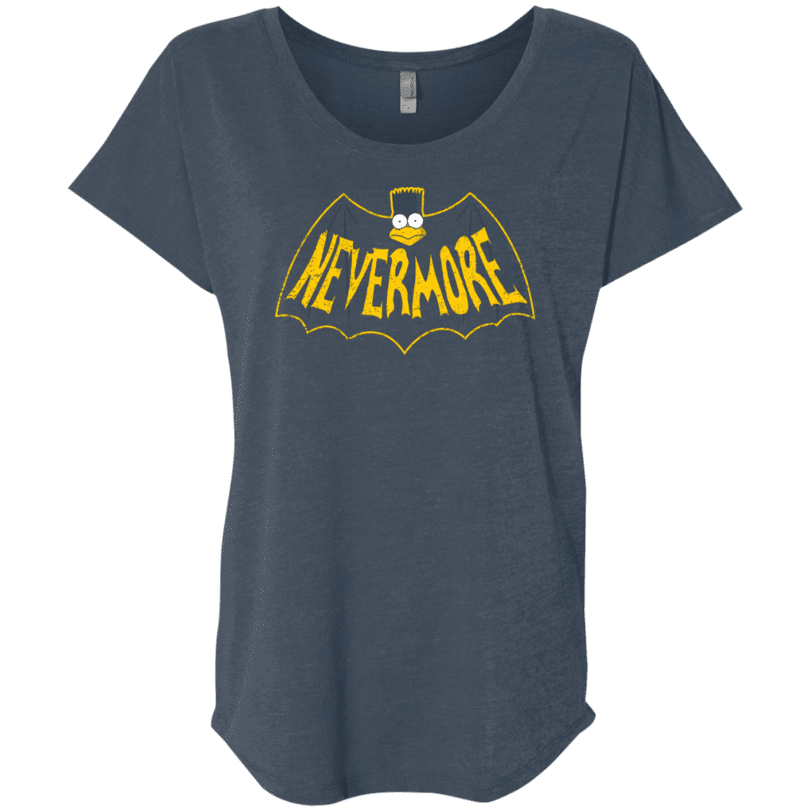 T-Shirts Indigo / X-Small Nevermore Triblend Dolman Sleeve