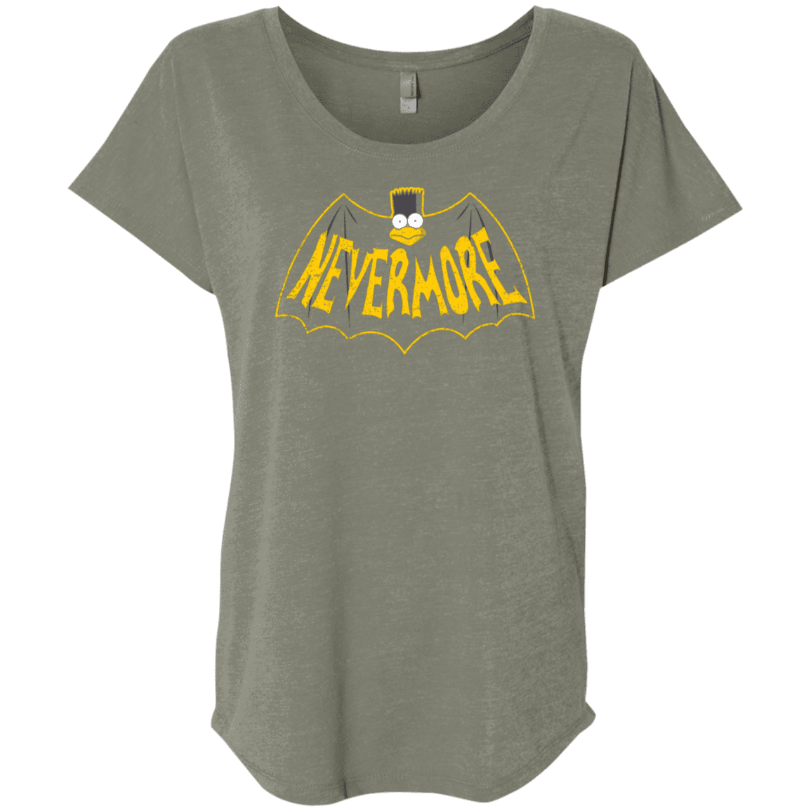 T-Shirts Venetian Grey / X-Small Nevermore Triblend Dolman Sleeve