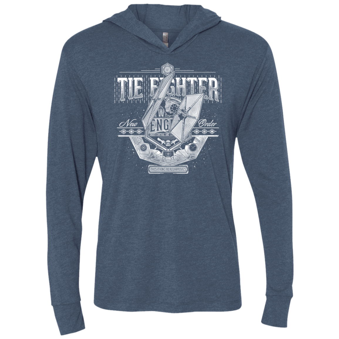 T-Shirts Indigo / X-Small New Order Triblend Long Sleeve Hoodie Tee