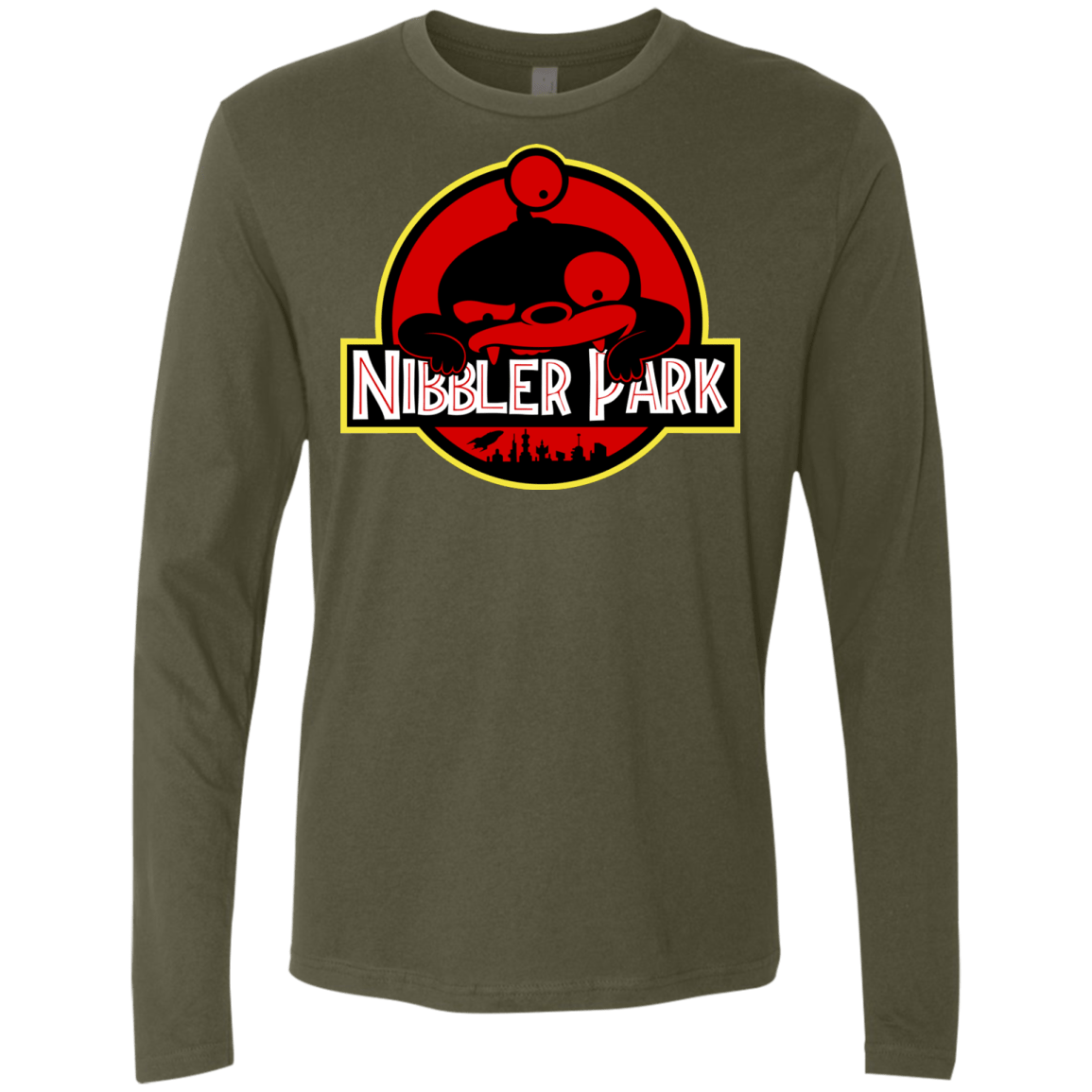 T-Shirts Military Green / S Nibbler Park Men's Premium Long Sleeve