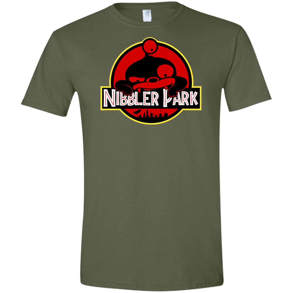 T-Shirts Military Green / S Nibbler Park Men's Semi-Fitted Softstyle