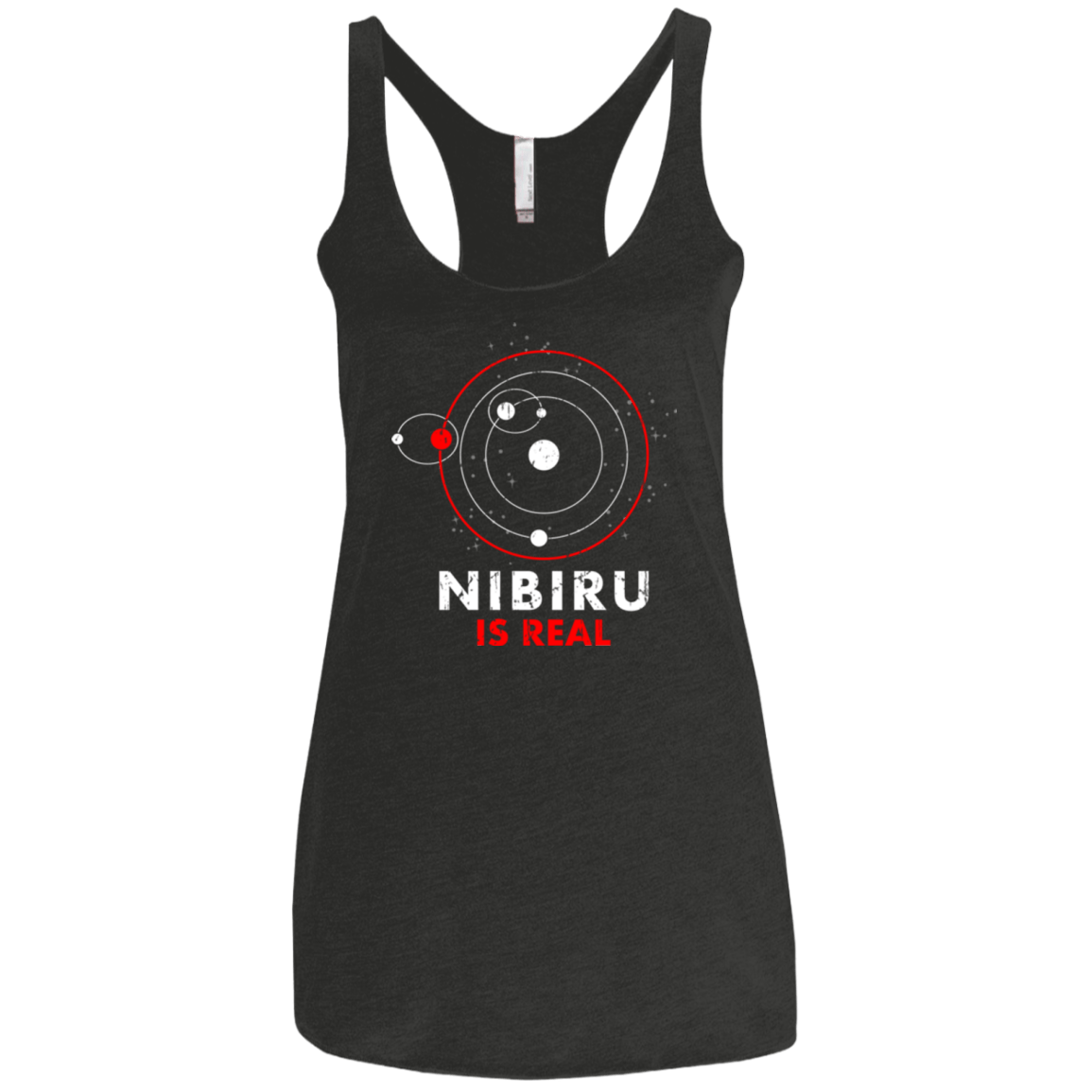 T-Shirts Vintage Black / X-Small Nibiru is Real Women's Triblend Racerback Tank