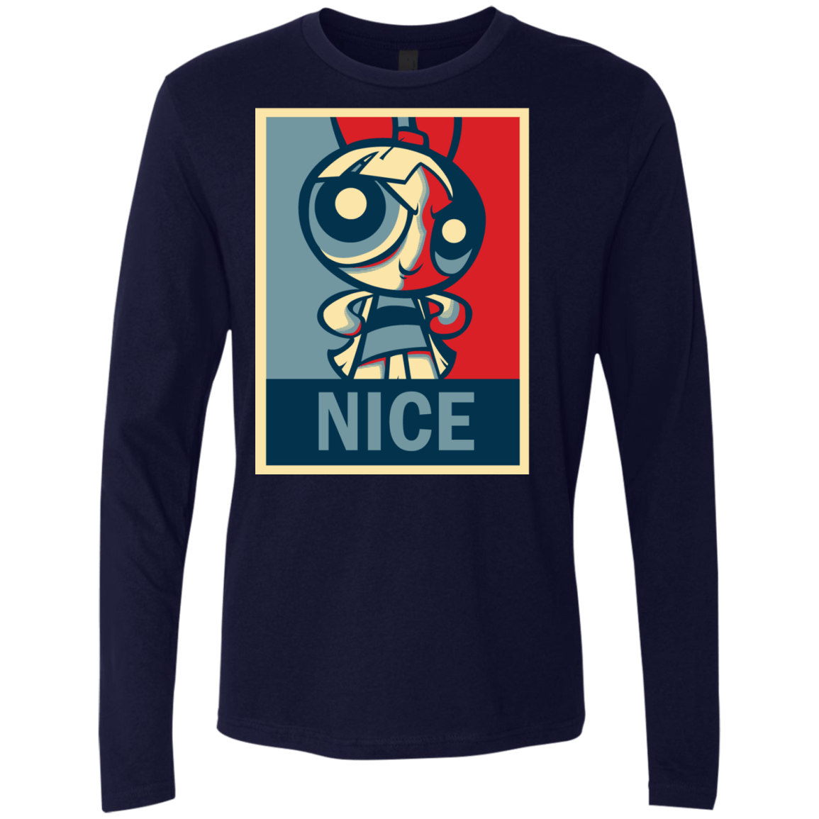 T-Shirts Midnight Navy / S Nice Powerpuff Men's Premium Long Sleeve