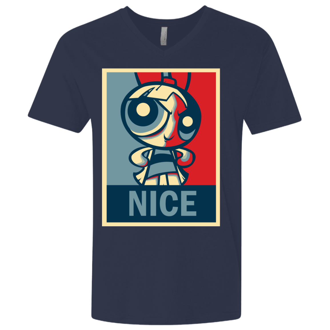 T-Shirts Midnight Navy / X-Small Nice Powerpuff Men's Premium V-Neck
