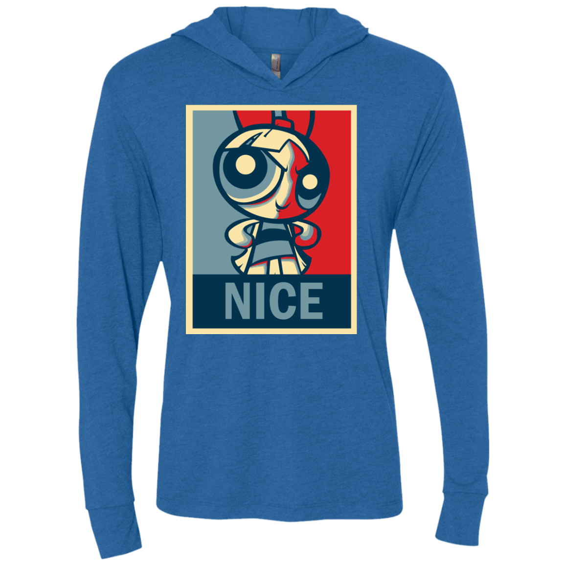 T-Shirts Vintage Royal / X-Small Nice Powerpuff Triblend Long Sleeve Hoodie Tee