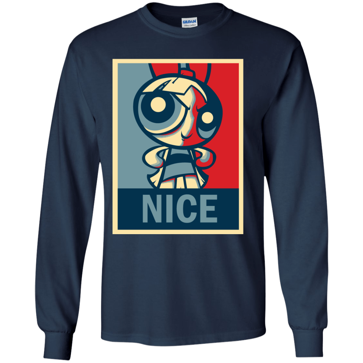 T-Shirts Navy / YS Nice Powerpuff Youth Long Sleeve T-Shirt