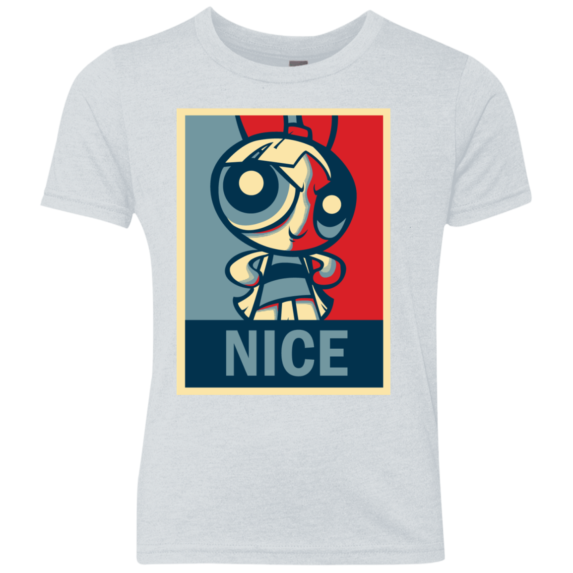 T-Shirts Heather White / YXS Nice Powerpuff Youth Triblend T-Shirt