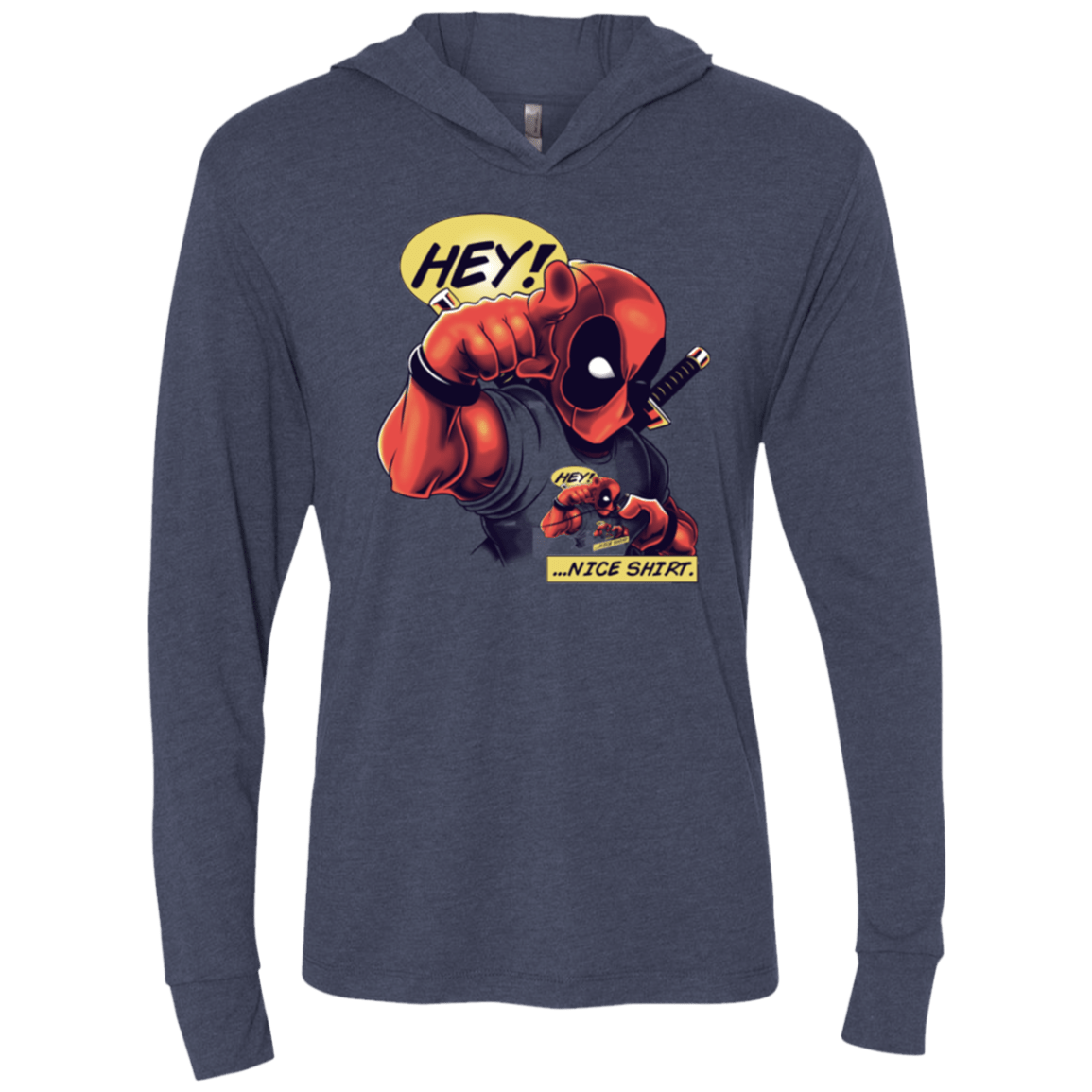 T-Shirts Vintage Navy / X-Small Nice Shirt Triblend Long Sleeve Hoodie Tee