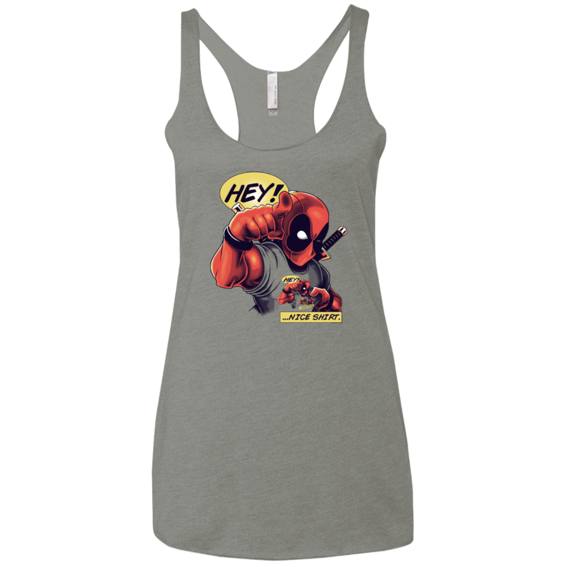 T-Shirts Venetian Grey / X-Small Nice Shirt Women's Triblend Racerback Tank