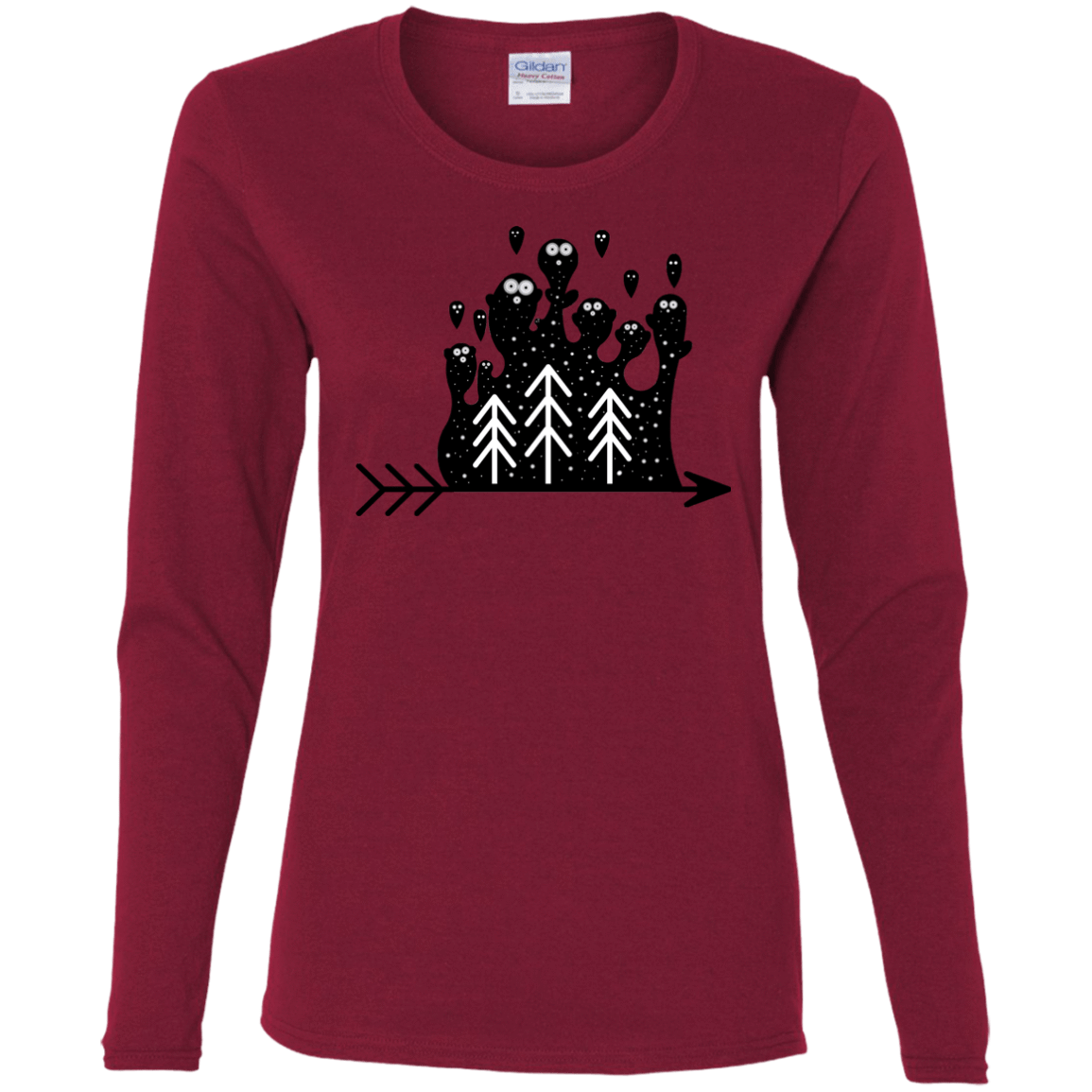 T-Shirts Cardinal / S Night Creatures Women's Long Sleeve T-Shirt