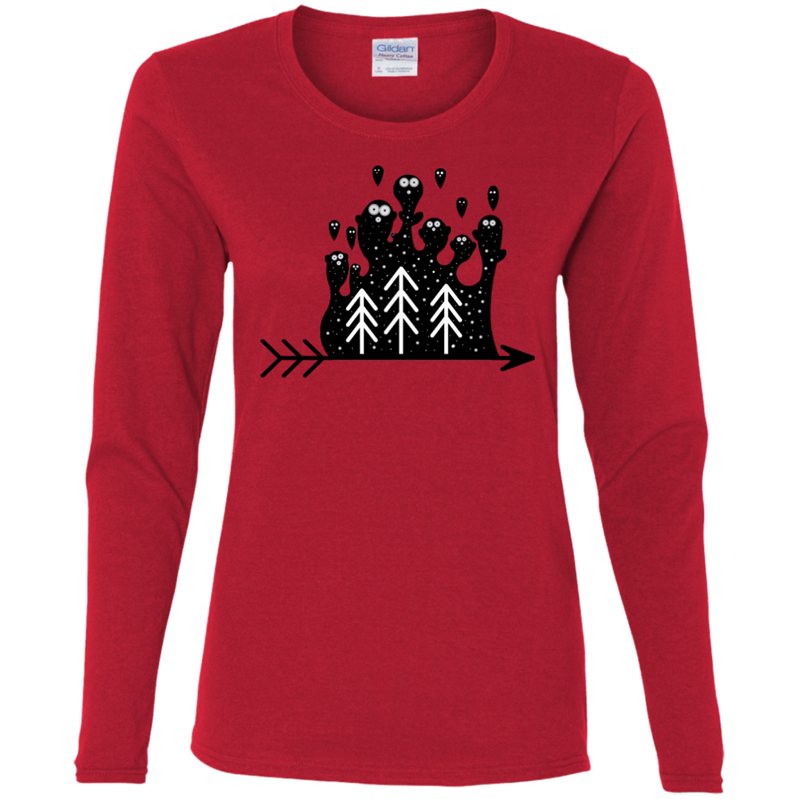 T-Shirts Red / S Night Creatures Women's Long Sleeve T-Shirt