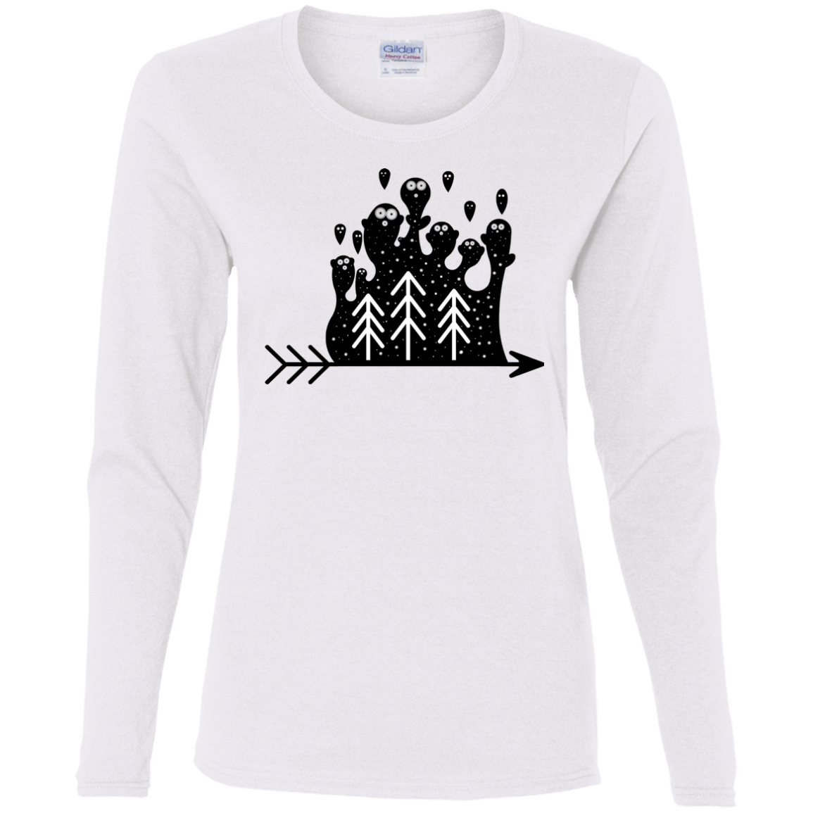 T-Shirts White / S Night Creatures Women's Long Sleeve T-Shirt