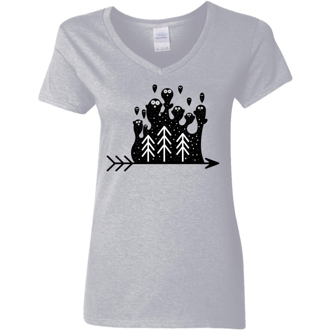 T-Shirts Sport Grey / S Night Creatures Women's V-Neck T-Shirt