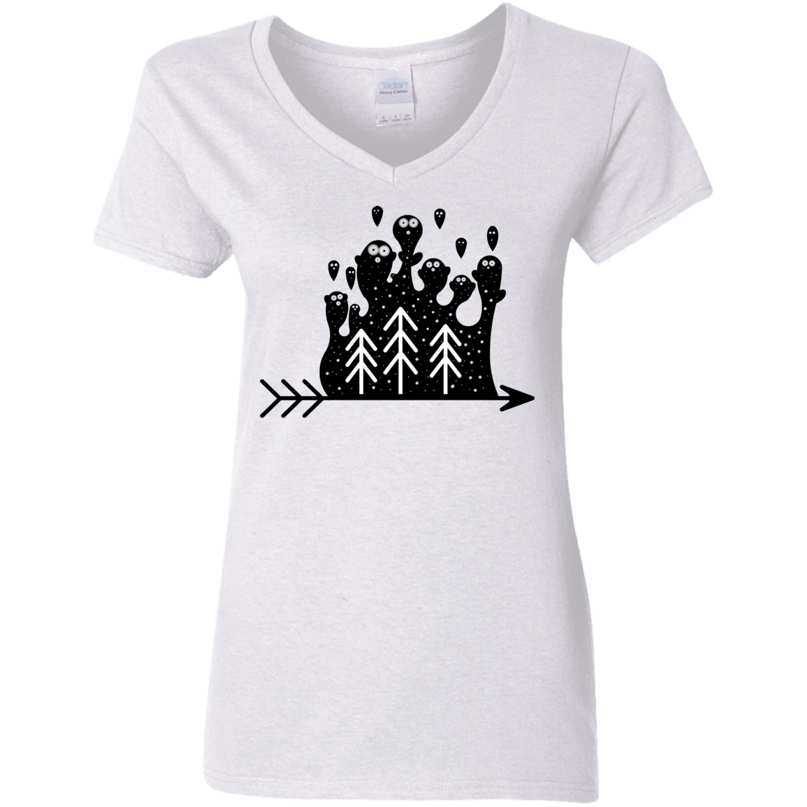 T-Shirts White / S Night Creatures Women's V-Neck T-Shirt