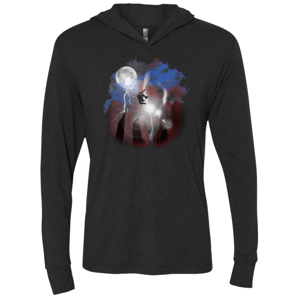 T-Shirts Vintage Black / X-Small Night of The Spider Triblend Long Sleeve Hoodie Tee