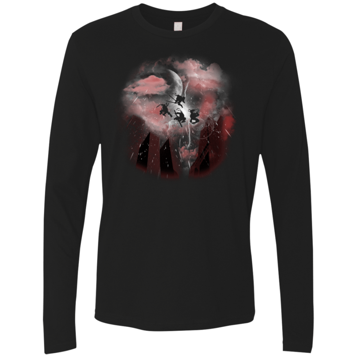 T-Shirts Black / Small Night of the turtles Men's Premium Long Sleeve