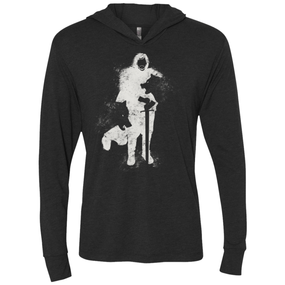 T-Shirts Vintage Black / X-Small Night's watch Triblend Long Sleeve Hoodie Tee