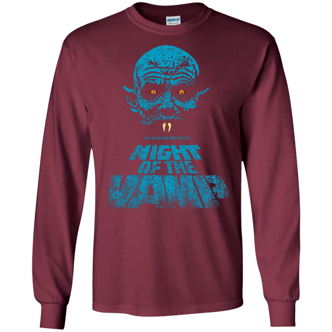 T-Shirts Maroon / S Night Vamp Men's Long Sleeve T-Shirt