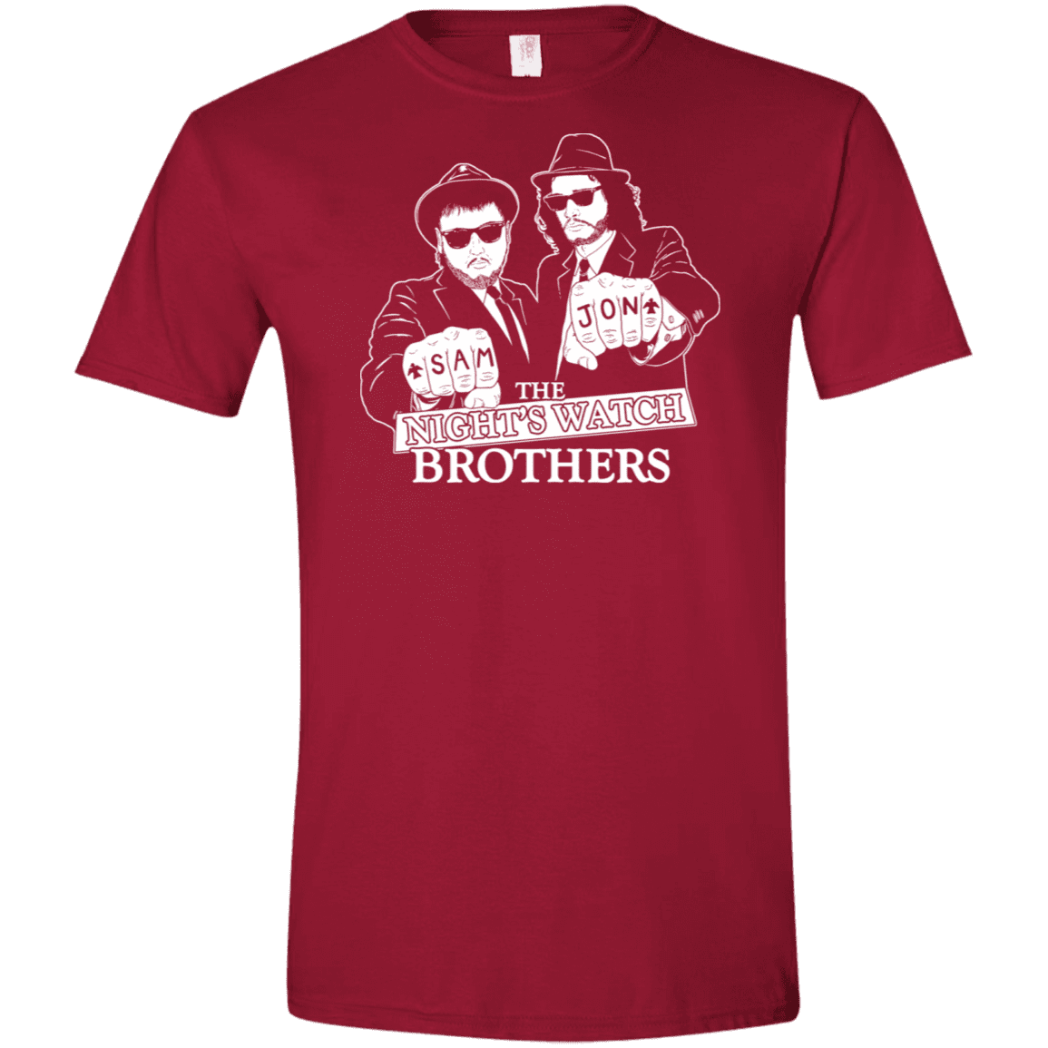 T-Shirts Cardinal Red / S Night Watch Brothers Men's Semi-Fitted Softstyle