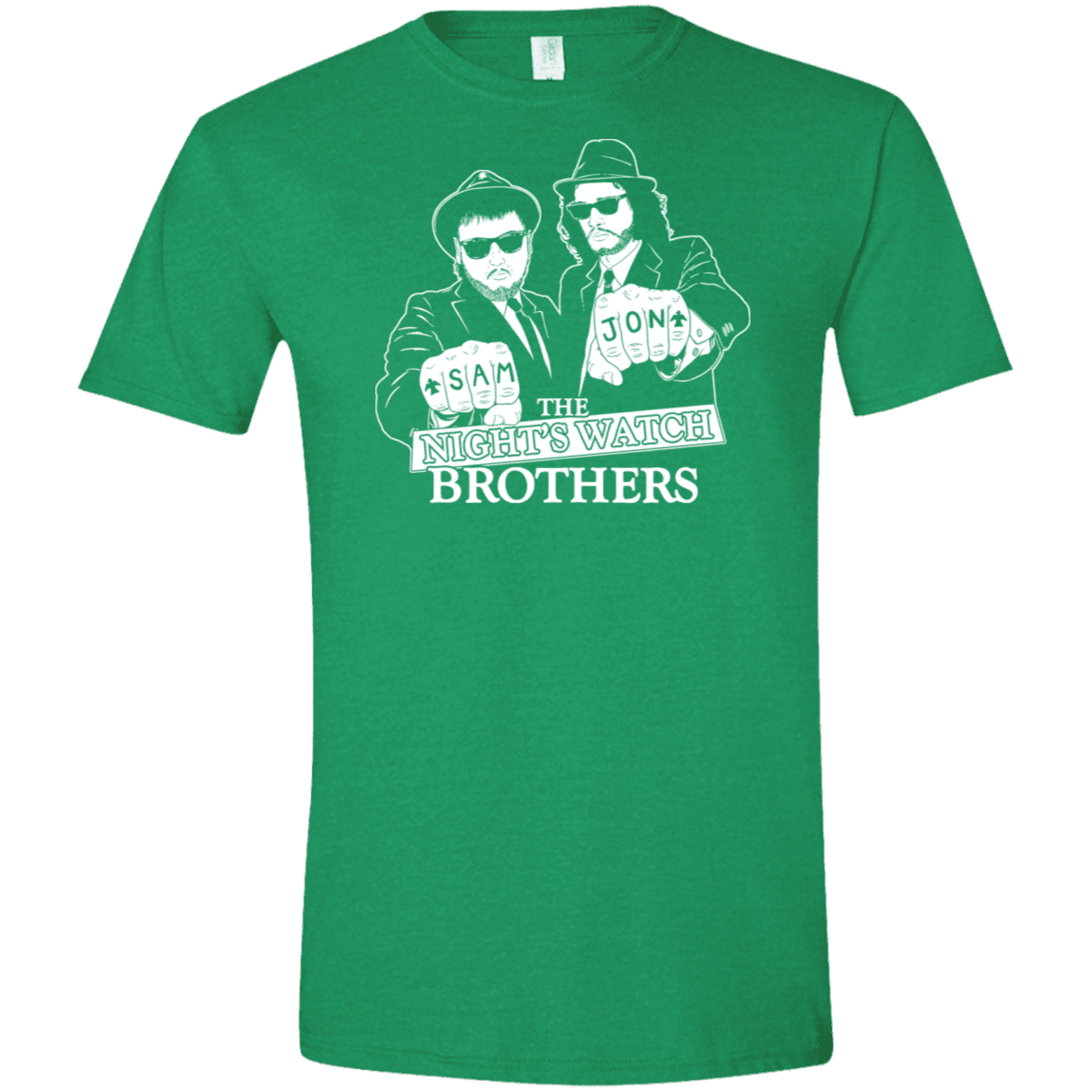 T-Shirts Heather Irish Green / M Night Watch Brothers Men's Semi-Fitted Softstyle