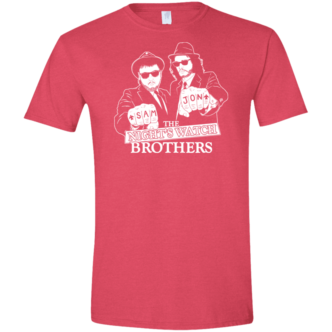 T-Shirts Heather Red / S Night Watch Brothers Men's Semi-Fitted Softstyle