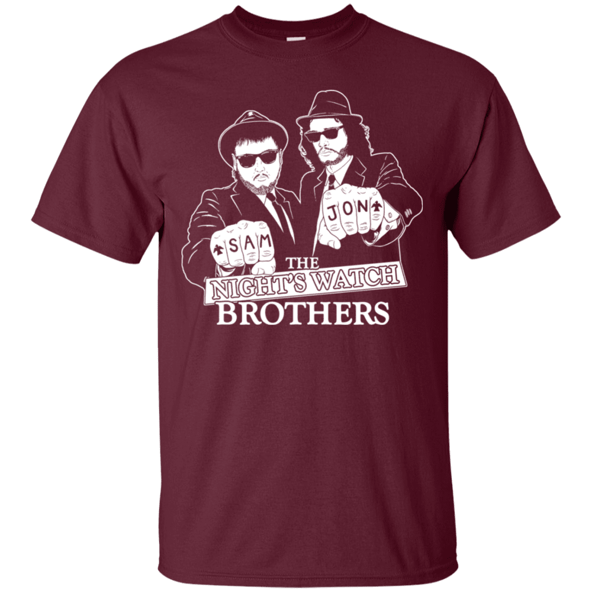 T-Shirts Maroon / S Night Watch Brothers T-Shirt