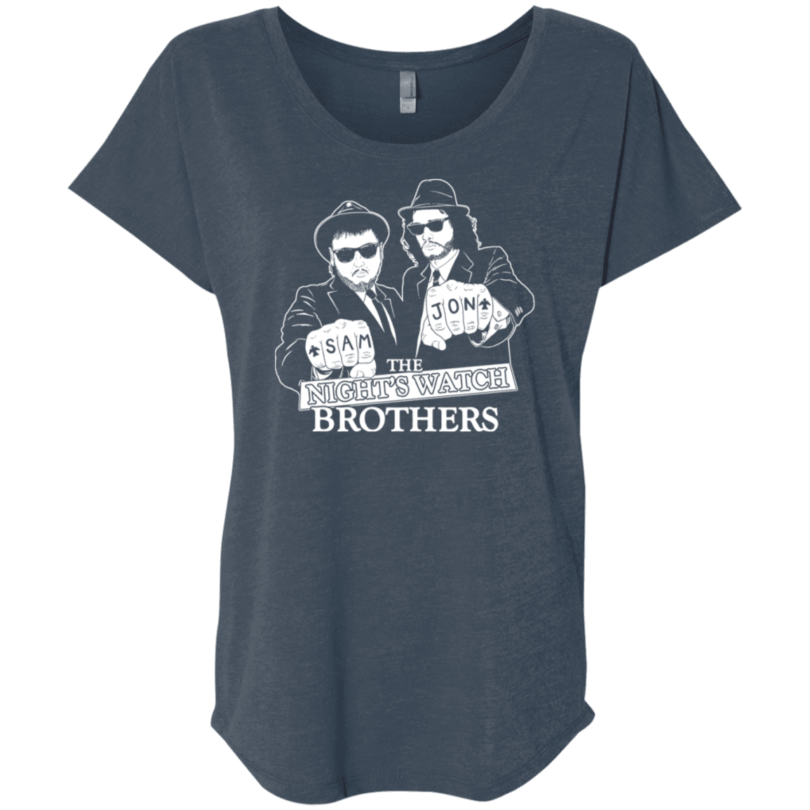 T-Shirts Indigo / X-Small Night Watch Brothers Triblend Dolman Sleeve