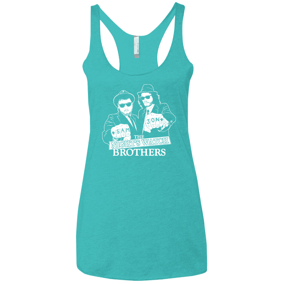 T-Shirts Tahiti Blue / X-Small Night Watch Brothers Women's Triblend Racerback Tank