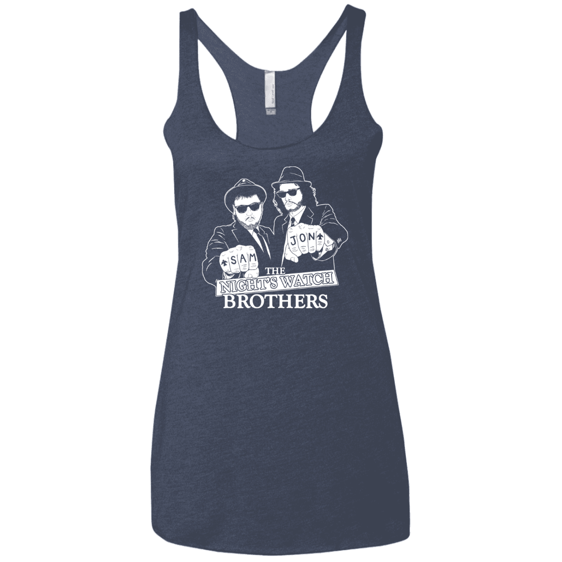 T-Shirts Vintage Navy / X-Small Night Watch Brothers Women's Triblend Racerback Tank
