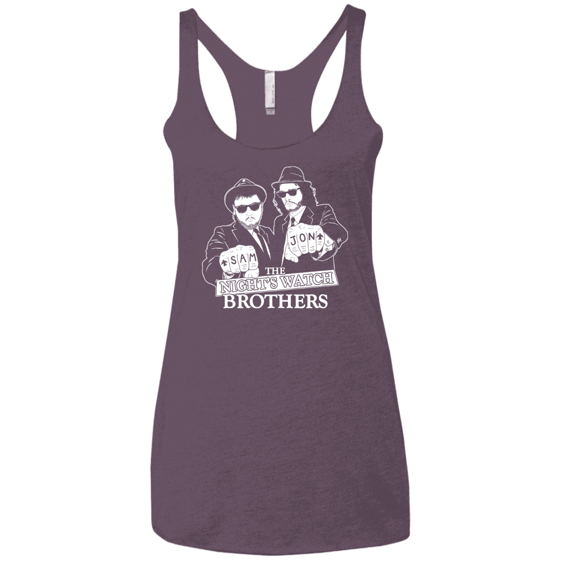 T-Shirts Vintage Purple / X-Small Night Watch Brothers Women's Triblend Racerback Tank