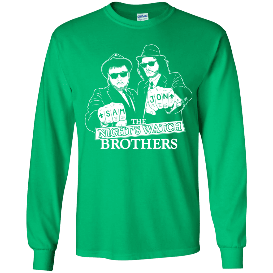 T-Shirts Irish Green / YS Night Watch Brothers Youth Long Sleeve T-Shirt