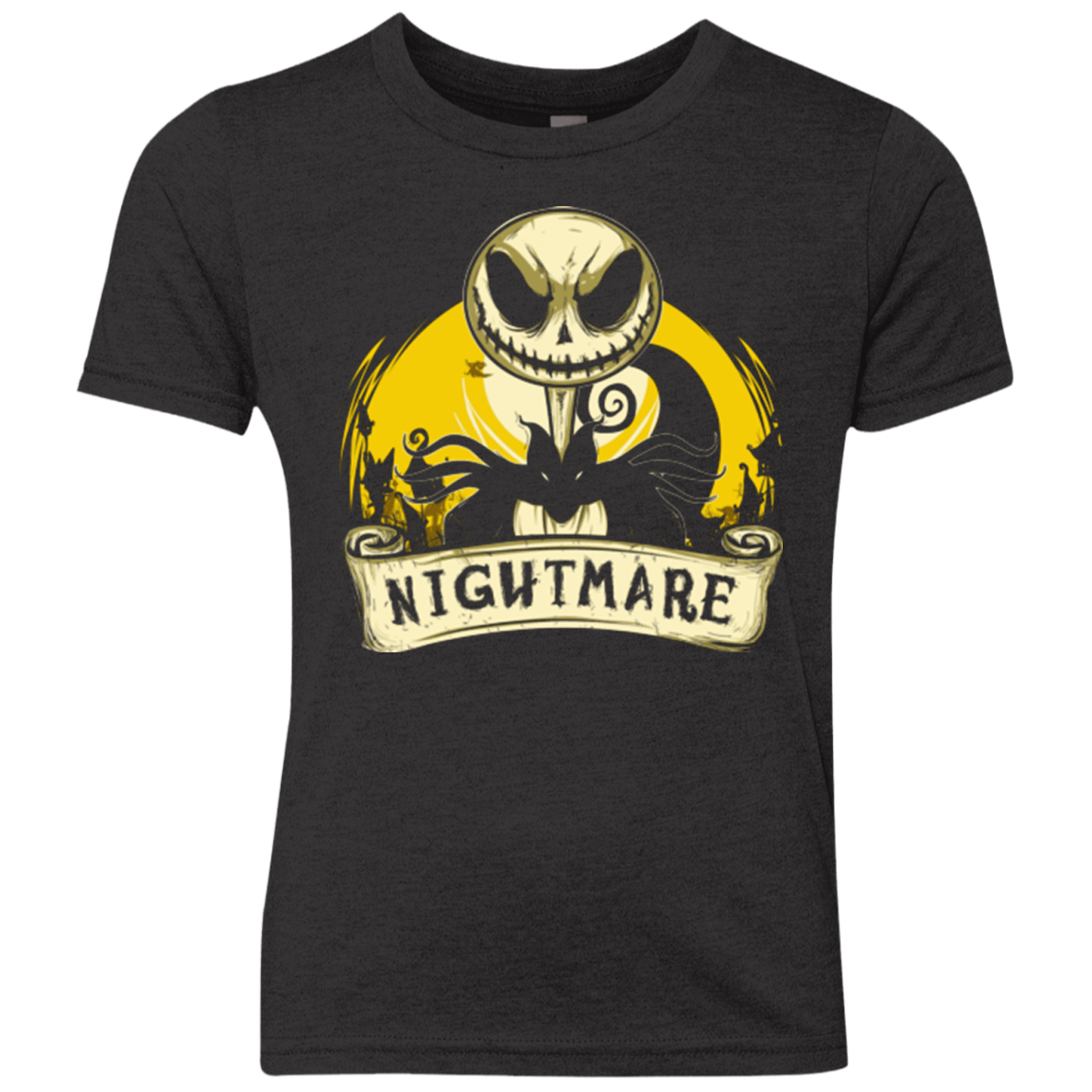 T-Shirts Vintage Black / YXS Nightmare scroll Youth Triblend T-Shirt