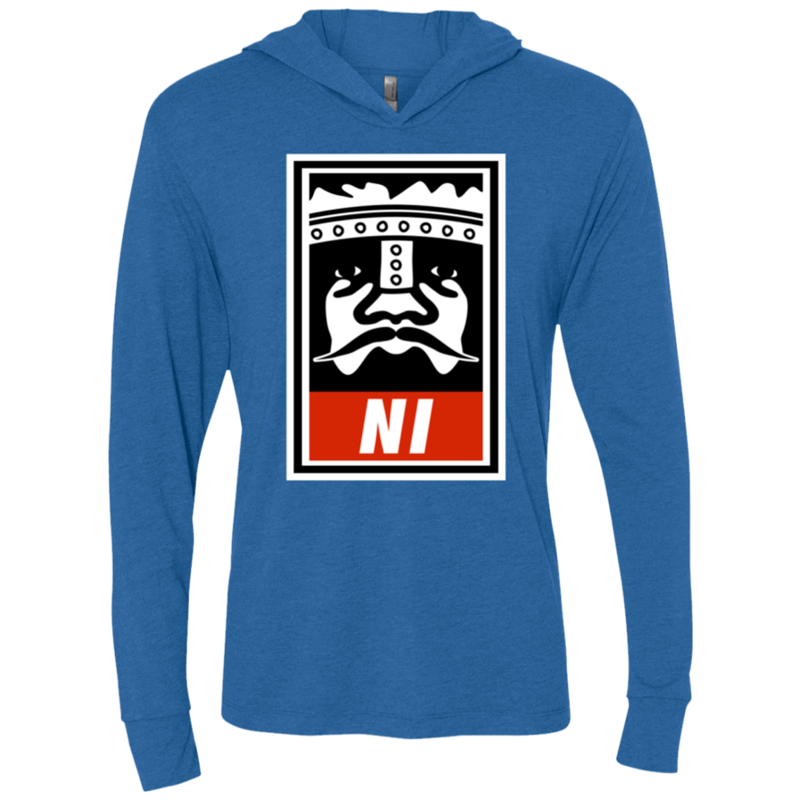 Niid to Obey Triblend Long Sleeve Hoodie Tee