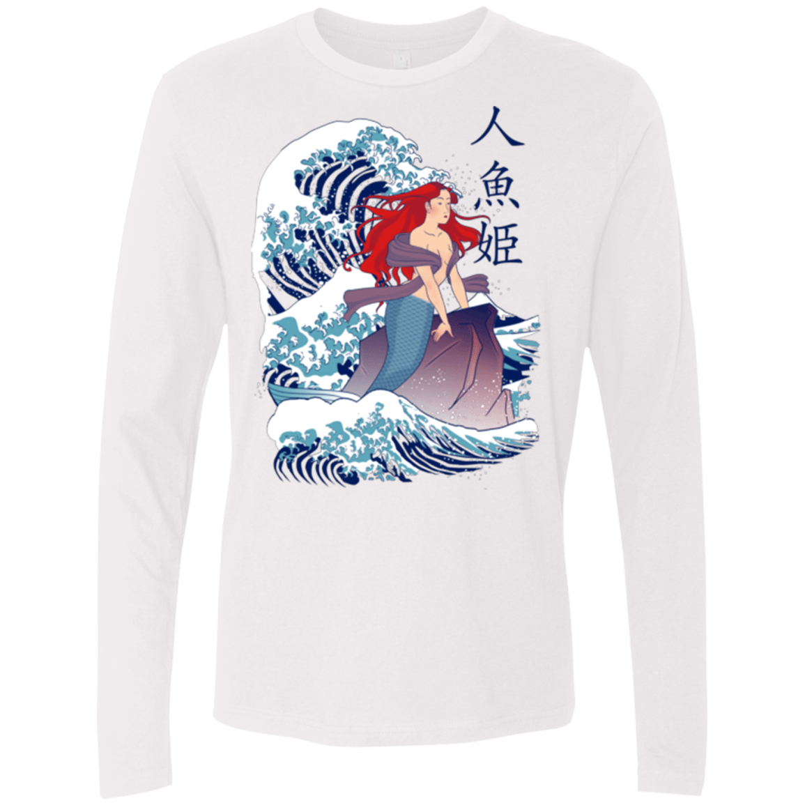 T-Shirts White / Small Ningyo Hime Men's Premium Long Sleeve
