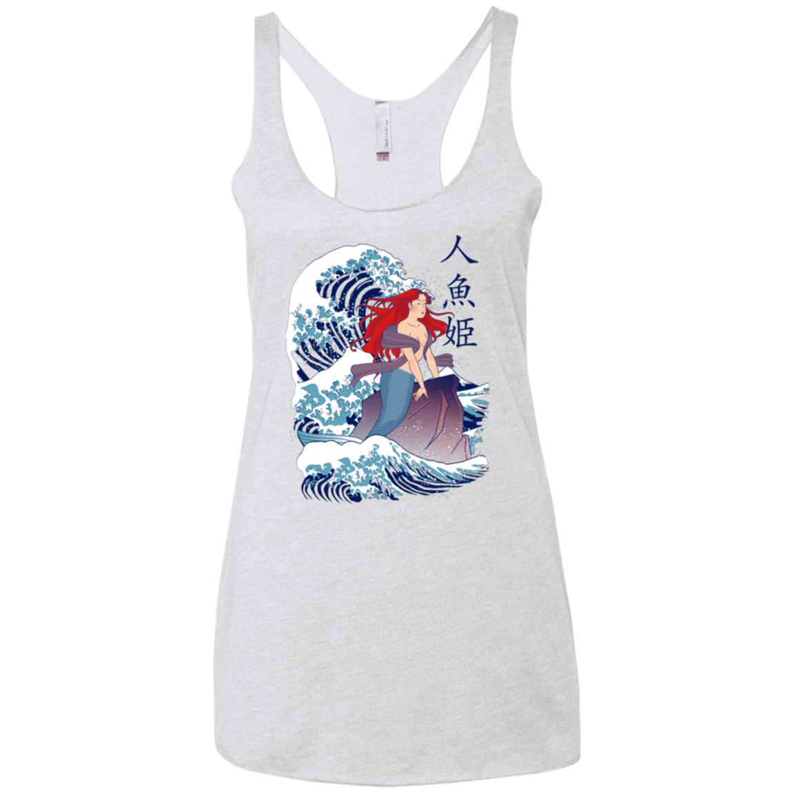 T-Shirts Heather White / X-Small Ningyo Hime Women's Triblend Racerback Tank
