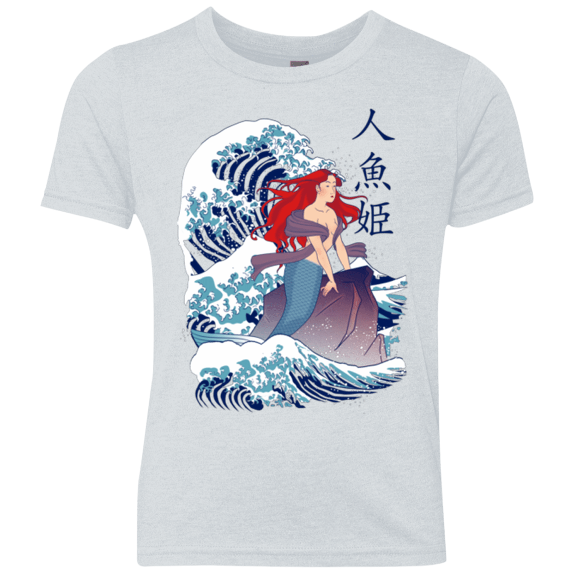 T-Shirts Heather White / YXS Ningyo Hime Youth Triblend T-Shirt