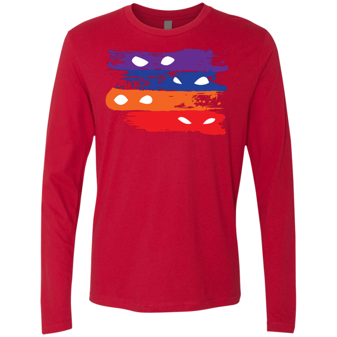 T-Shirts Red / S Ninja Flag Men's Premium Long Sleeve