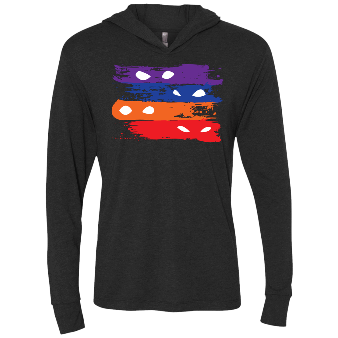 T-Shirts Vintage Black / X-Small Ninja Flag Triblend Long Sleeve Hoodie Tee