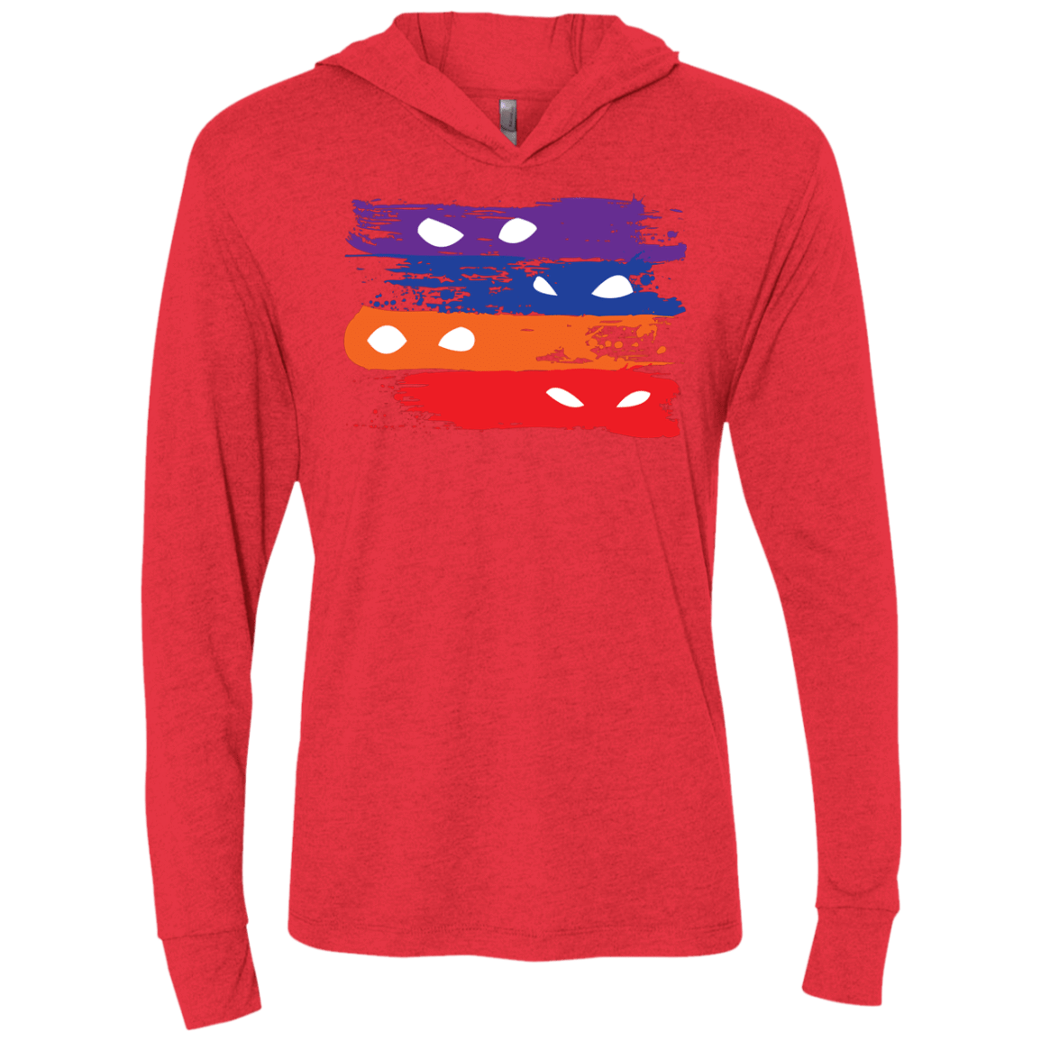 T-Shirts Vintage Red / X-Small Ninja Flag Triblend Long Sleeve Hoodie Tee