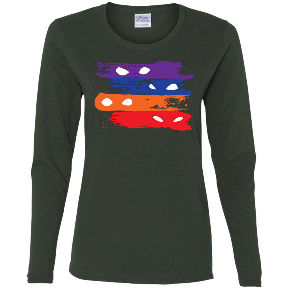 T-Shirts Forest / S Ninja Flag Women's Long Sleeve T-Shirt