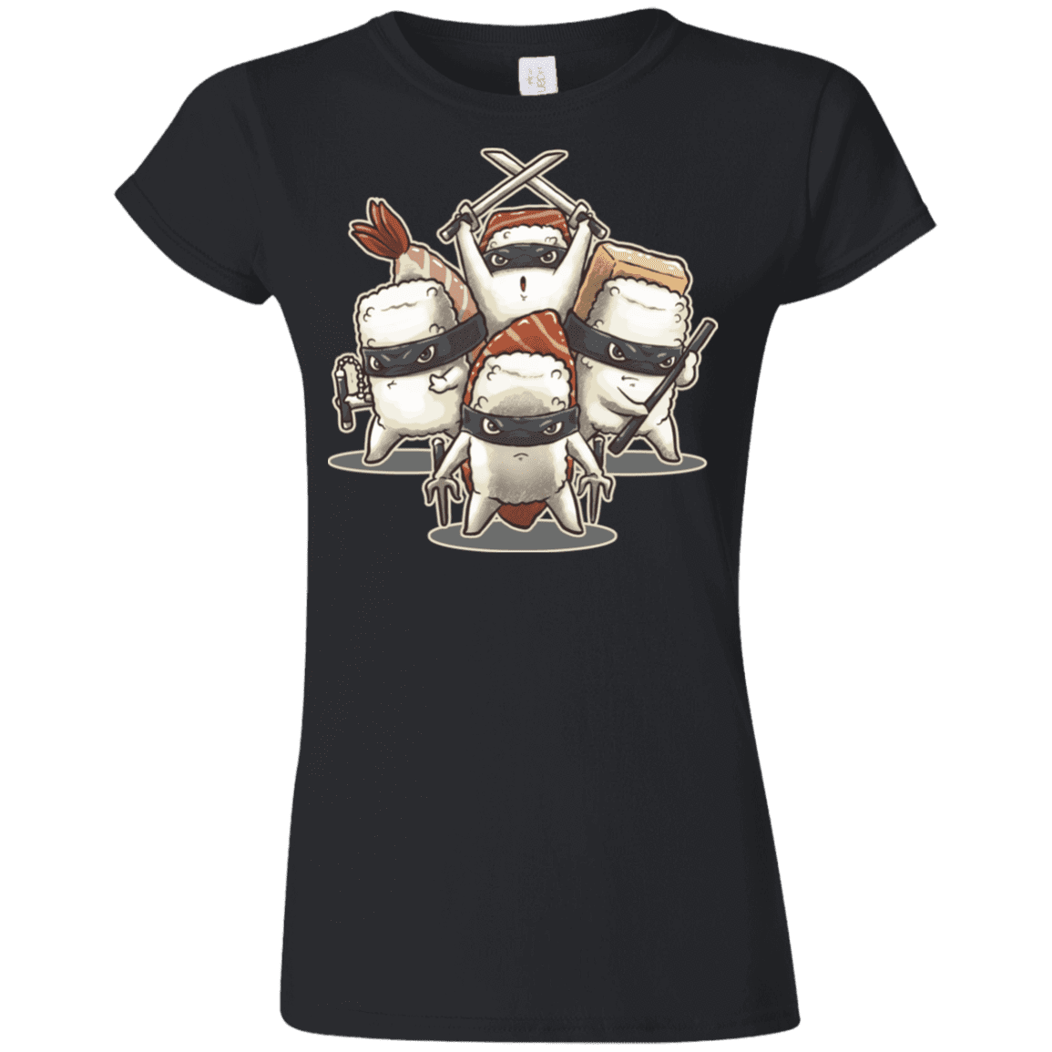 T-Shirts Black / S Ninja Sushi Junior Slimmer-Fit T-Shirt