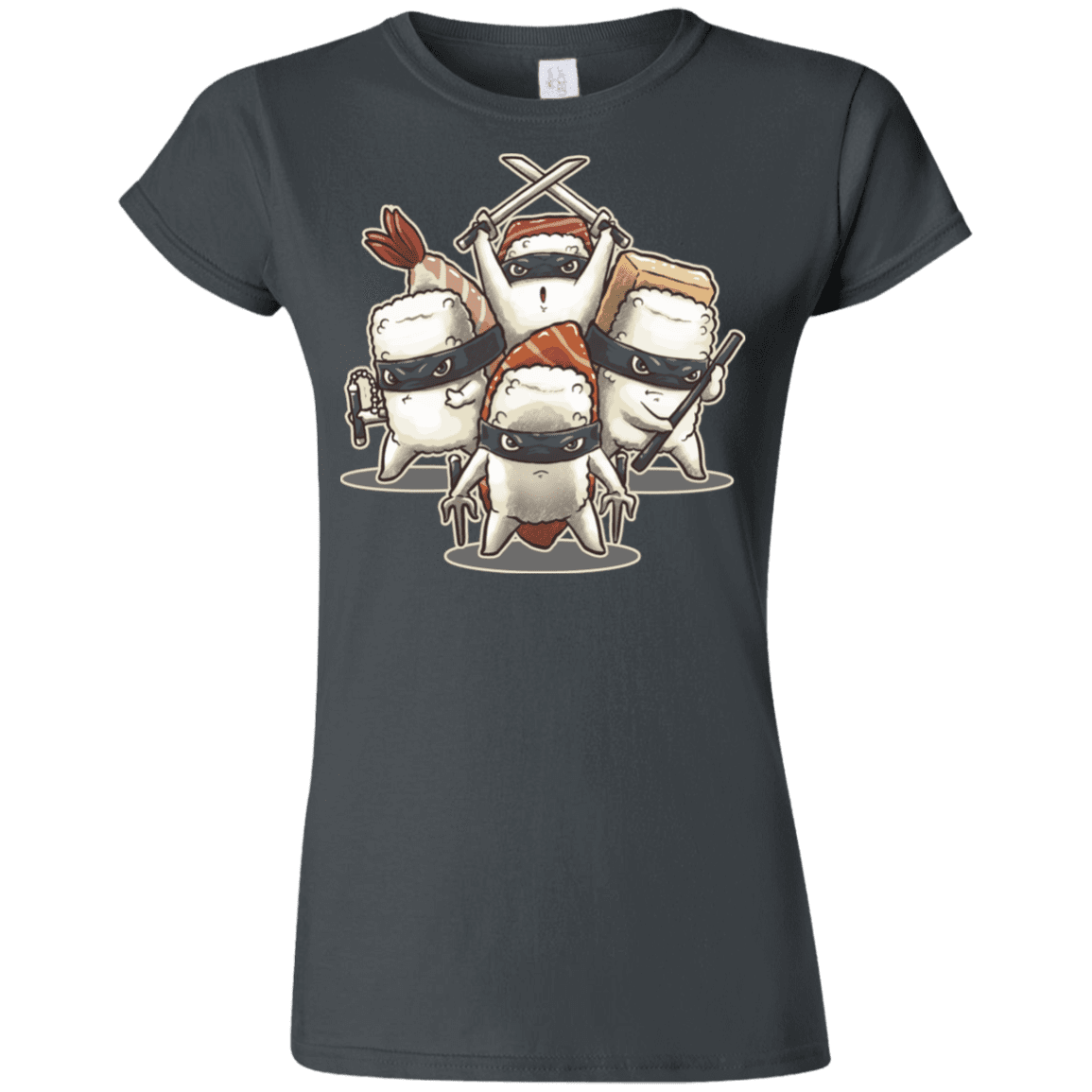 T-Shirts Charcoal / S Ninja Sushi Junior Slimmer-Fit T-Shirt